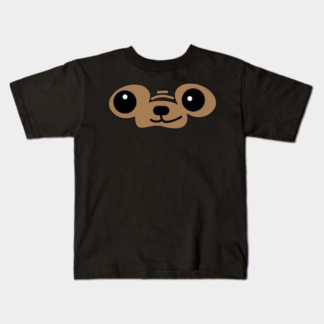 Pug face mask Kids T-Shirt by spontania